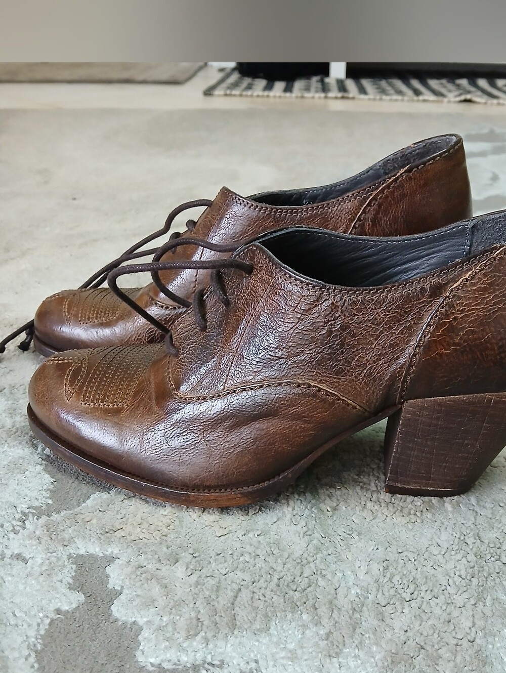 Ksubi Brown Leather Lace-Up Women's Heels